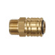 Riegler Quick release coupling NW 7.2, brass plain, G 1/8 AG 107207