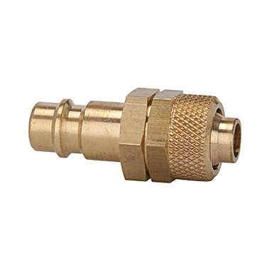 Riegler Nipple for couplings I.D. 7.2 - 7.8, bright brass, for hose 12x9 107248