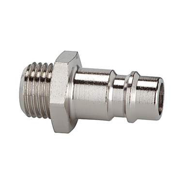 Riegler Nipple for couplings NW 7.2 - NW 7.8, nickel-plated brass, G 1/8 AG 107305