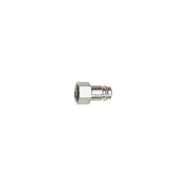 Riegler Nipple for couplings NW 10, steel hardened/nickel-plated, G 1/2 IG 107463