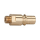 Riegler Nipple for couplings I.D. 12, Bright brass, G 1/4 ET 107490