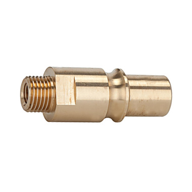 Riegler Nipple for couplings I.D. 12, Bright brass, G 1/2 ET 107491