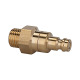 Riegler Nipple for coupling NW 5, shut-off on both sides, brass, G 1/4 AG 107503