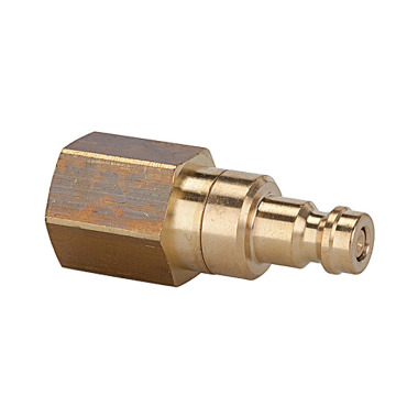 Riegler Nipple for coupling NW 5, shut-off on both sides, brass, G 1/8 IG 107504