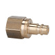 Riegler Nipple for coupling NW 7.2,-7.8, both sides shut-off, brass plain, G 1/4 IG 107527