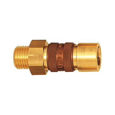 Riegler Unchangeable quick release coupling NW 5, G 1/4 AG, brown 107630