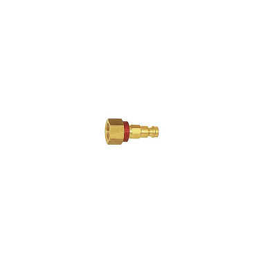 Riegler Distinctive nipple NW 5, brass plain, G 1/4 IG, red 107660