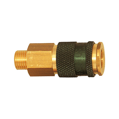 Riegler Captive quick-connect coupling I.D. 7.8, G 3/8 ET, red 107674