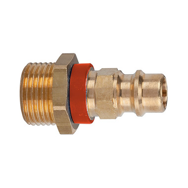 Riegler Distinctive nipple NW 7.8, brass plain, G 1/4 AG, red 107691