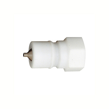 Riegler Locking nipple, double-sided shut-off, POM, G 1/4 IG, NW 6 107719