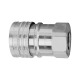 Riegler Hydraulic coupling, Series B, nickel-plated brass, G 1/4 IT 107728