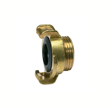 Riegler GEKA threaded piece, rigid, plain brass, G 1/4 AG 107767