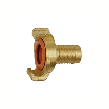 Riegler GEKA hose piece, rigid, for drinking water, bare brass, LW 10 107804