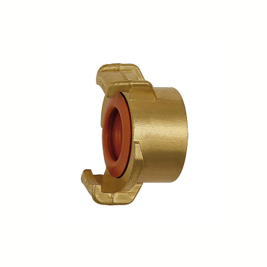 Riegler GEKA hose piece, rigid, Potable water, bright brass, G 3/8 i. 107808