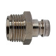 Riegler Tempering plug-in nipple DN 6 with AG, with shut-off valve, M14x1.5 107936