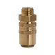 Riegler Tempering coupling DN 9 with AG, with shut-off valve, G 3/8 straight 107960