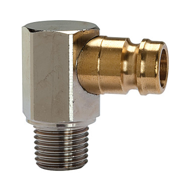 Riegler Tempering plug-in nipple DN 9, 90°, with external thread, M14x1.5 107988