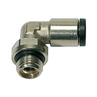 Riegler L-plug fitting »click-clock«, rotatable, M5 outside, Ø 5 mm 108595