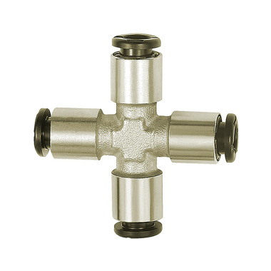 Riegler X-plug connection »click-clock« hose outer diameter 8, nickel-plated brass. 108770