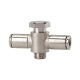 Riegler T-plug fitting »metallica«, rotatable, G 1/4 a., hose Ø 6 108965