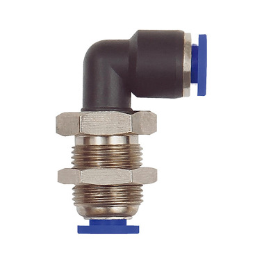 Riegler L-bulkhead connector »Blue Series« mini, M10x1.0, Schl.-Ø 4 109090