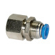 Riegler Straight push-in bulkhead fitting »Blue Series«, M12x1, G 1/8 i. 109213