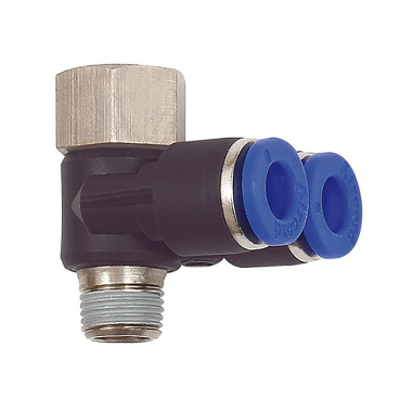 Riegler Y-angle plug-in fitting »Blue Series«, rotatable G/R 1/8 i./a. 109639