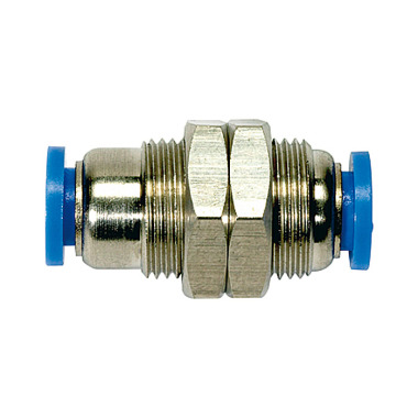 Riegler Straight bulkhead connector »Blue Series«, M22x1.0, hose Ø 12 109812