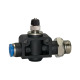 Riegler Throttle check valve »Blue Series«, straight, G 1/8 outside Ø 4mm 109947