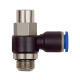 Riegler Throttle check valve »Blue Series« exhaust air throttle, M5 to 10 bar Ø4 110028