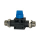 Riegler Shut-off valve »Blue Series« G 1/4 a., G 1/4 a., plastic/brass nickel-plated. 110063