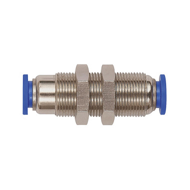 Riegler Straight bulkhead connector »Blue Series« self-sealing. M12x1.0 110211