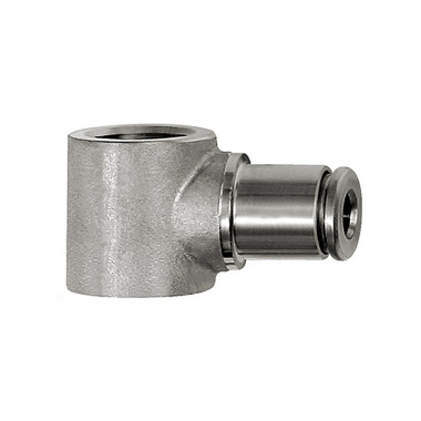 Riegler L-ring piece, G 1/4, for hose outer diameter 8 mm, stainless steel 1.4404 110452