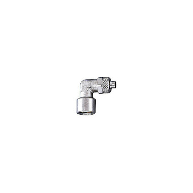 Riegler Elbow screw-on connection G 3/8, for hose 12/10, nickel-plated brass. 110556