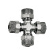 Riegler Cross connection, for hose 5/3 mm, SW 8, nickel-plated brass 110636