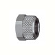 Riegler Union nut, M7x0.75, for hose 5/3 mm, SW 8, nickel-plated brass. 110641