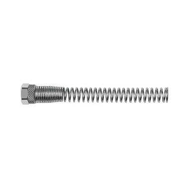 Riegler Union nut with kink protection spring, for hose 6/4, nickel-plated brass. 110664