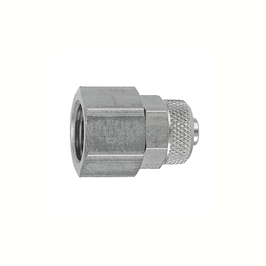 Riegler Straight screw-on fitting, G 1/4 i., hose 6/4, ES 1.4571 110679