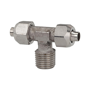 Riegler T-screw fitting, R 1/8 a., for hose 6/4, ES 1.4404 110702