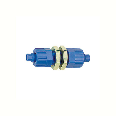 Riegler Bulkhead connector with mounting nuts, M12x1, for hose 8/6, POM 110751