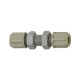 Riegler Straight bulkhead connector, M10x1, for hose 4/6 mm, AF 14, PA 110840