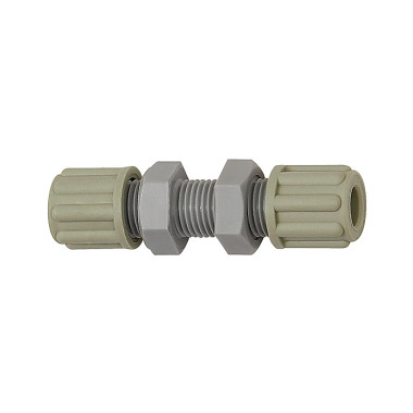 Riegler Straight bulkhead connector, M18x1.5, for hose 9/12 mm, AF 24, PA 110843