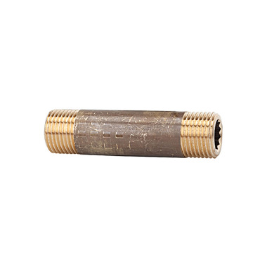 Riegler Double pipe nipple, G 1/2, length 60 mm, brass plain 111059