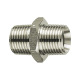 Riegler Double thread nipple, R 1/4 a., R 1/4 a., SW 14, stainless steel 1.4571 111694