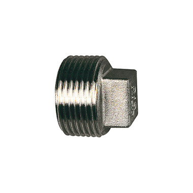 Riegler Closing plug, square, G 1/8, SW 6, stainless steel 1.4408 111845