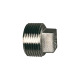 Riegler Closing plug, square, G 3/8, SW 10, stainless steel 1.4408 111847