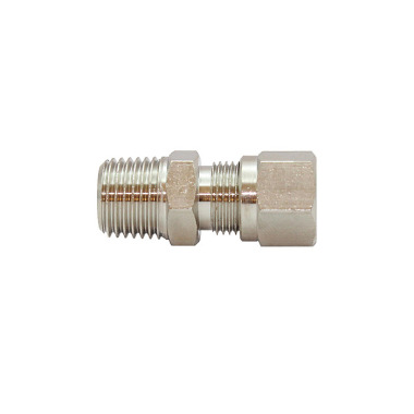 Riegler Straight screw-in connection R 1/4 a., pipe outside Ø 8, nickel-plated brass. 111968