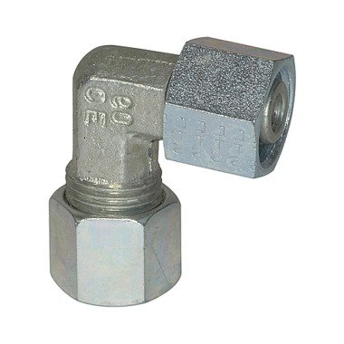 Riegler Adjustable angle fitting, Pipe exterior Ø 6 mm, galvanised steel 112068