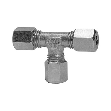 Riegler T-screw connection, pipe outer diameter 6 mm, galvanized steel 112198