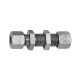 Riegler Straight bulkhead fitting, pipe outer diameter 6 mm, galvanized steel 112205